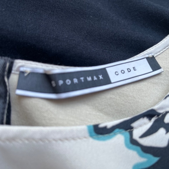 Sportmax Code Sheath Floral Scarf Roses Casual T-shirt Mini Colorblock‎ Dress - Picture 7 of 9